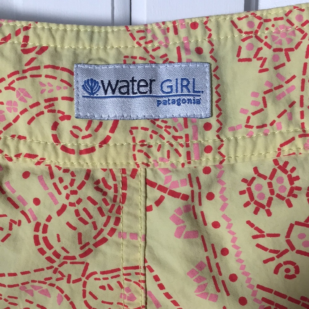 Patagonia Water Girl Yellow Pink Red Patterned Capris